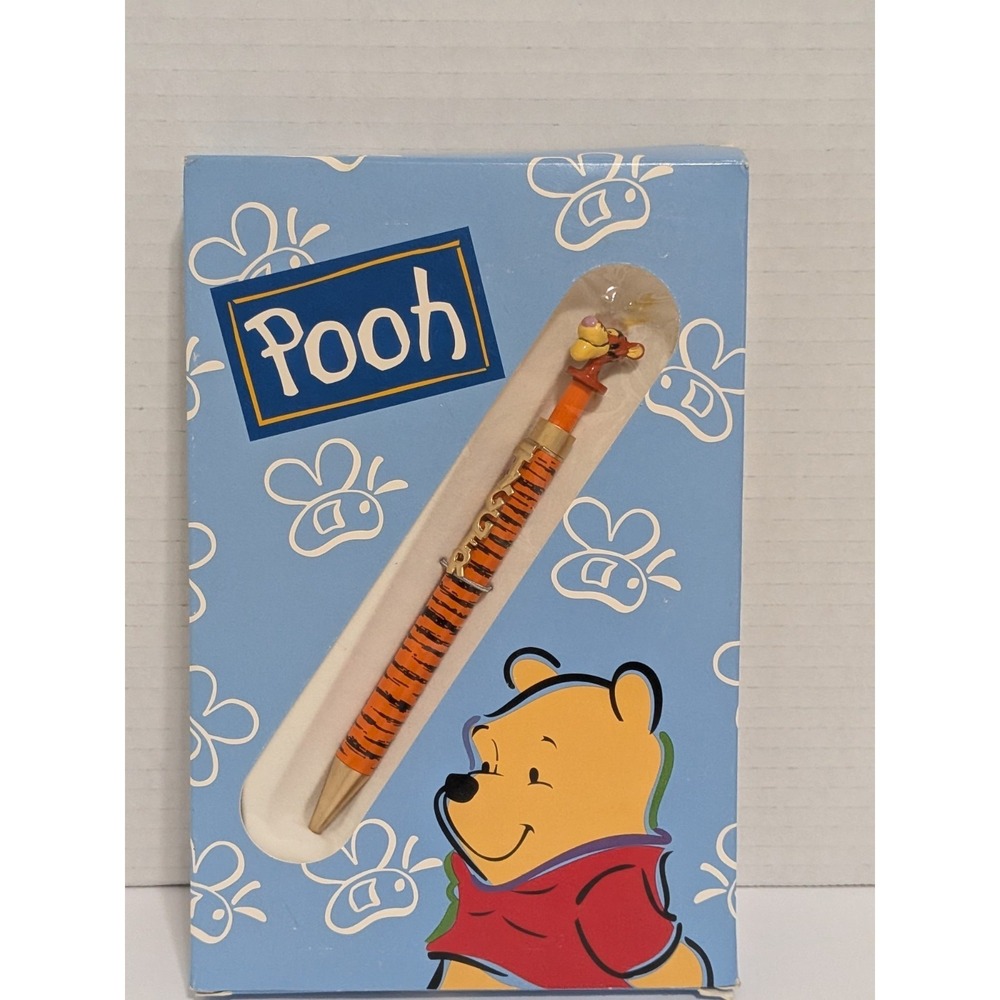 Vintage Colibri  Disney Tigger  Ballpoint Pen Red  & Yellow  Pen 90s Nos
